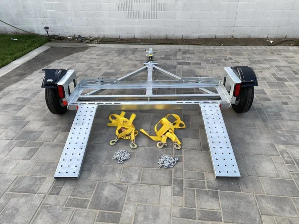 Galvanized Stand Up Car Tow Dolly - Image 2